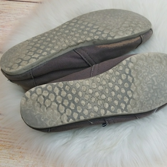 Toms slip on flats gray boat shoes canvas size 6.5 - Picture 6 of 6
